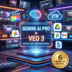 Gemini AI Pro +Veo 3 Google One (2 ТБ) – 6 месяцев