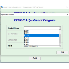 Сброс Epson L312 Adjustment Program
