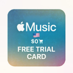 Карта $1  для бесплатной пробной активации Apple Music
