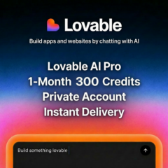 Lovable AI Pro – 300 Credits | Private Account | Instant Delivery