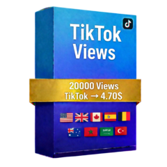 20,000 просмотров видео TikTok + 10,000 БЕСПЛАТНЫХ просмотров Instagram – Качество