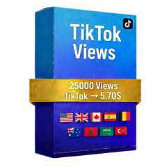 25,000 просмотров видео TikTok + 10,000 БЕСПЛАТНЫХ просмотров Instagram – Качество