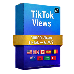 30,000 просмотров видео TikTok + 10,000 БЕСПЛАТНЫХ просмотров Instagram – Качество