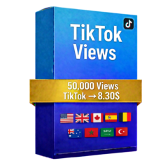 50,000 просмотров видео TikTok + 10,000 БЕСПЛАТНЫХ просмотров Instagram – Качество