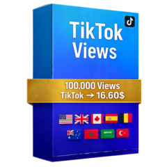 100,000 просмотров видео TikTok + 10,000 БЕСПЛАТНЫХ просмотров Instagram – Качество