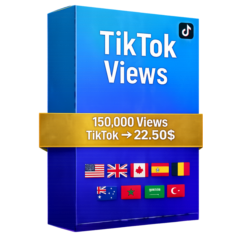 150,000 просмотров видео TikTok + 10,000 БЕСПЛАТНЫХ просмотров Instagram – Качество