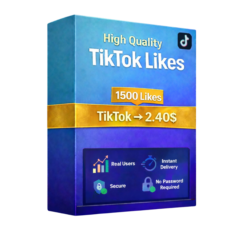 1500 лайков TikTok + 10,000 БЕСПЛАТНЫХ просмотров TikTok – Высокого качества