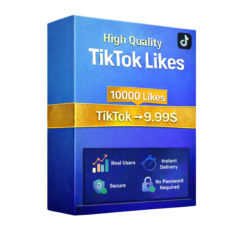 10,000 лайков TikTok + 10,000 БЕСПЛАТНЫХ просмотров TikTok – Высокого качества