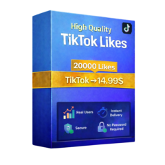 20,000 лайков TikTok + 10,000 БЕСПЛАТНЫХ просмотров TikTok – Высокого качества