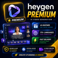 HeyGen — План Creator / Pro | 1 Месяц | Официальное Обновление | Полная Гарантия
