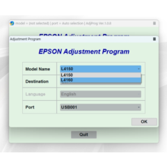 Сброс EPSON AdjProg L4150L4151L4153L4156L4158L4160L4163L4165L4166L4167L4168L4169