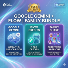 Аккаунт Google Ai Pro с Family Share 6+ месяцев, 1000 Ai Points(Antigravity, Flow)