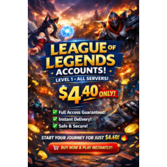 League of legends accounts starting from level 20 random blue essence