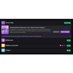 Twitch partner Account