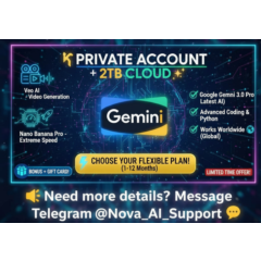 Google Gemini 3 Pro (1-12 Мес) | МОБИЛЬНЫЙ СЧЁТ INSTANT +2TB 🔥