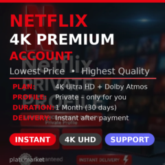 NETFLIX PREMIUM Аккаунт — 1 месяц | popcorn