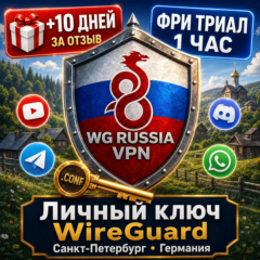 Личный ВПН — ключ (конфиг) WireGuard VPN | Санкт-Петербург - Германия