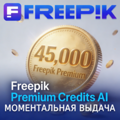 Freepik Premium 45 000 кредитов (AI Credits)