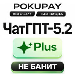 CHATGPT 5.2 PLUS - НЕ БАНИТ - АВТО 24/7 - СОРА 2 - 1 МЕСЯЦ