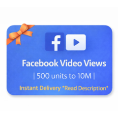 Facebook Video Views | 500 units to 10M | Instant Delivery *Read Description*
