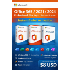Microsoft Office 365 / 2021 / 2024 Key – Лицензия – Мгновенная доставка