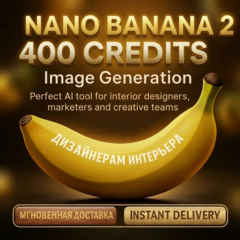 Nano Banana 2 | PRO — 400 кредитов для генерации изображений