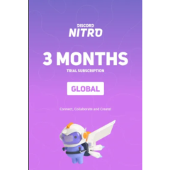 3-месячная пробная подписка Discord Nitro (для всех стран) — цифровой ключ