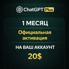 ChatGPT Plus – 1 МЕСЯЦ | Официальная активация | НА ВАШ АККАУНТ