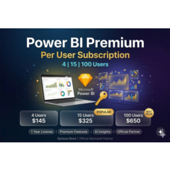 Ключ подписки Power BI Premium 4 15 100 пользователей