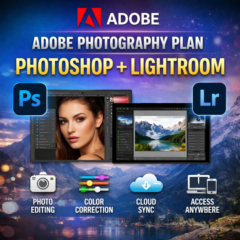 ADOBE PHOTOGRAPHY PLAN PHOTOSHOP + LIGHTROOM 1/3/12 МЕСЯЦЕВ