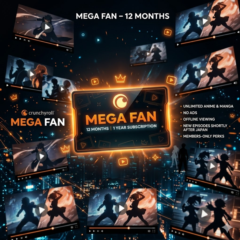 Crunchyroll Mega Fan – 12 месяцев общего доступа к аккаунту | Закрытый профиль | Гара