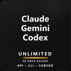 Безлимитный доступ к Codex, Gemini и Claude для работы в API, CLI и Cursor IDE