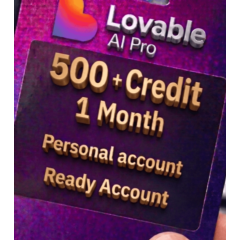 Lovable Pro 400+  кредитов | 1 месяц | ⚡ Быстрая доставка | Готовый аккаунт