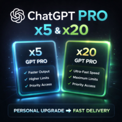 CHAT GPT PRO x5 / x20 – 1 МЕСЯЦ | БЫСТРО И ДЕШЕВО | ПОЛНАЯ ГАРАНТИЯ | НЕ ТРЕБУЕТСЯ ВХ