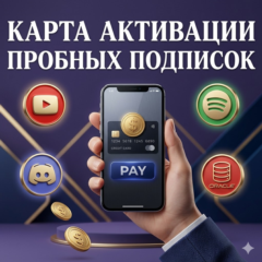 1-долларовая карта для активации пробных подписок