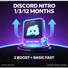 DISCORD NITRO 1/3/12 МЕСЯЦЕВ 2 Ускорения + Базовый быстрый режим