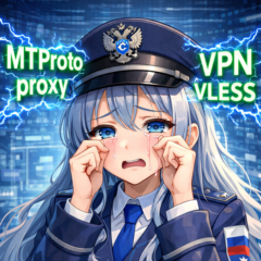 Бессрочный полный комплект обхода (VLESS VPN 7 стран и MTProto прокси для Telegram)