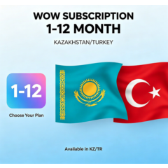 Подписка WOW на 1-12 месяцев (Казахстан/Турция)
