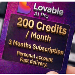 Lovable AI Pro | 3 месяца | 200 кредитов/месяц | Быстрая доставка | Личный аккаунт