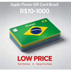 Apple iTunes Gift Card Brazil R$10-1000. LOW PRICE