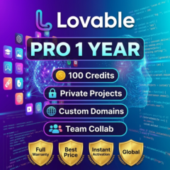 Lovable AI Pro 1 год | Полный доступ, [НА ВАШУ ЭЛЕКТРОННУЮ ПОЧТУ], Закрытые проекты