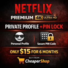Netflix Premium 4K UHD (Личный профиль и PIN-код)