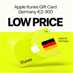 Подарочная карта Apple iTunes для Германии от 200 до 300 евро. Низкая цена.