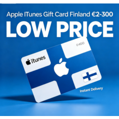 Подарочная карта Apple iTunes для Финляндии от 200 до 300 евро. Низкая цена.