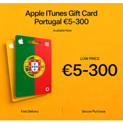 Подарочная карта Apple iTunes для Португалии от 5 до 300 евро. Низкая цена.