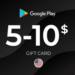 АВТО 24/7 ПОДАРОЧНАЯ КАРТА GOOGLE PLAY 5-10$ USD США
