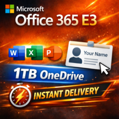 Microsoft Office 365 E3—Полный доступ к приложениям—OneDrive 1 ТБ—Мгновенная доставка