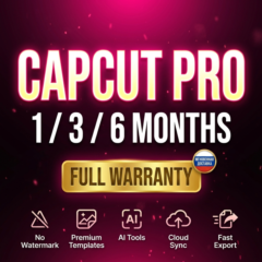 CapCut Pro 1/3/6 Месяцев | Мгновенная Доставка, Полная Гарантия, Без Водяного Знака