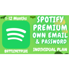 Spotify для индивидуальных пользователей (1-12 месяцев), собственный адрес электронно