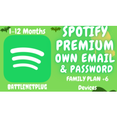 Spotify Premium Family: собственный адрес электронной почты и пароль (1-12 месяцев) |